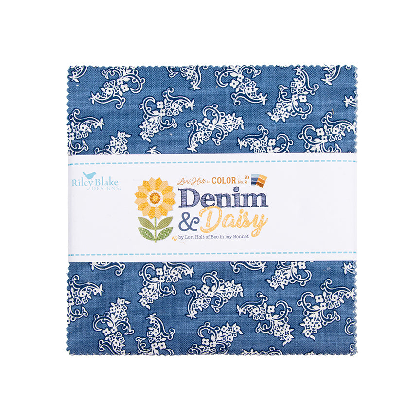 Denim & Daisy 5 inch stacker by Lori Holt in its paper band.