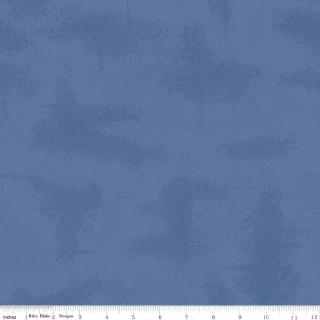 Blue fabric texture with a ruler at the bottom