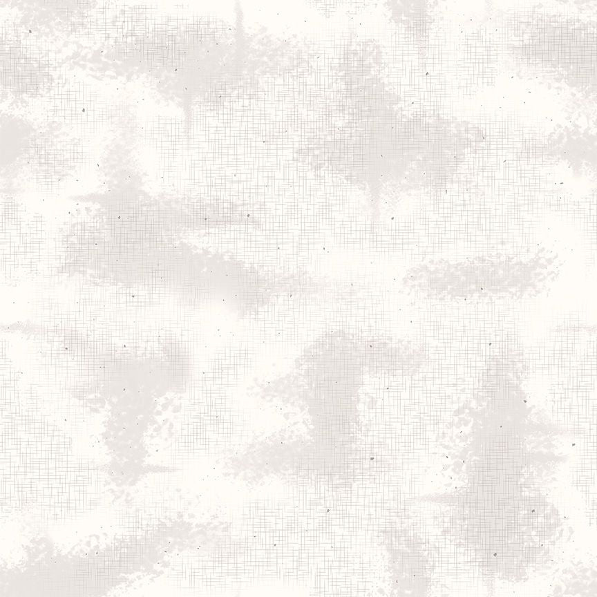 A close-up of a light off-white fabric with a subtle woven texture and soft gray mottled pattern.