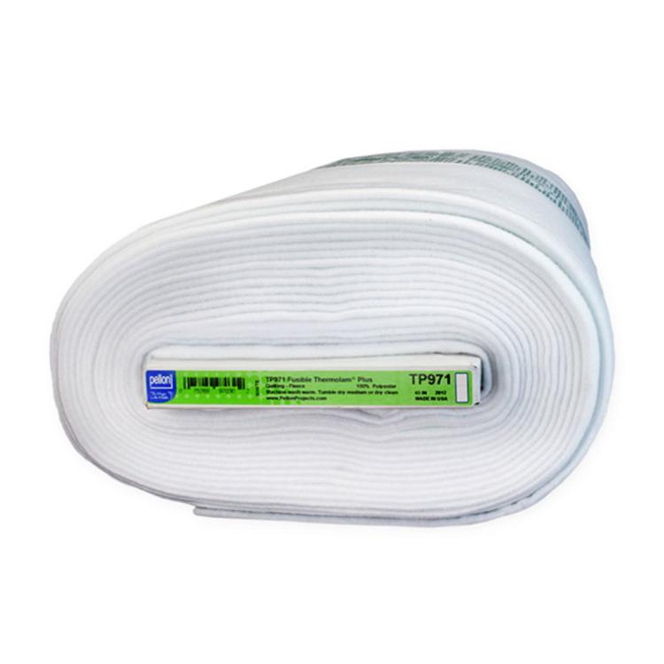 Roll of white stabilizer with a label on a white background