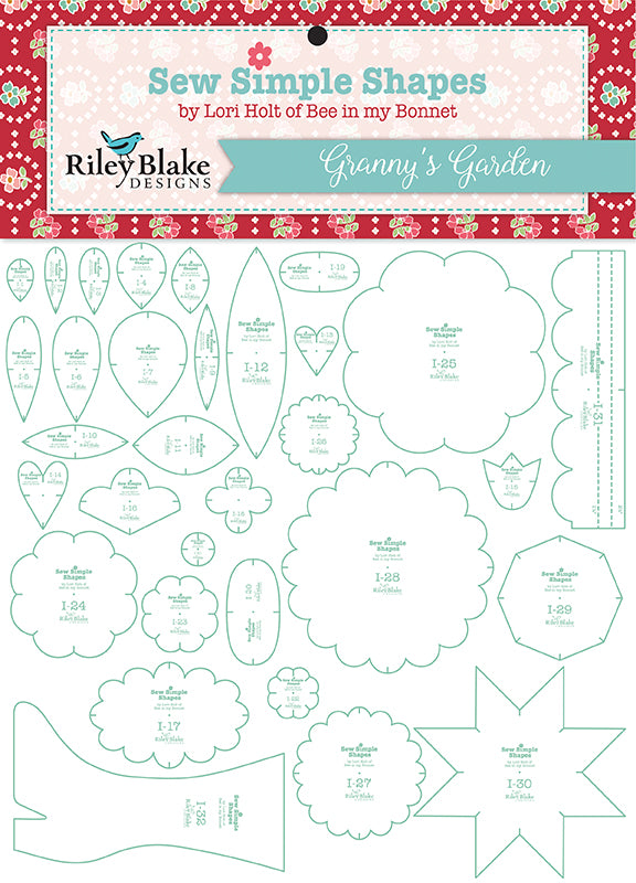 Granny's Garden Sew Simple Shapes applique template set by Lori Holt.