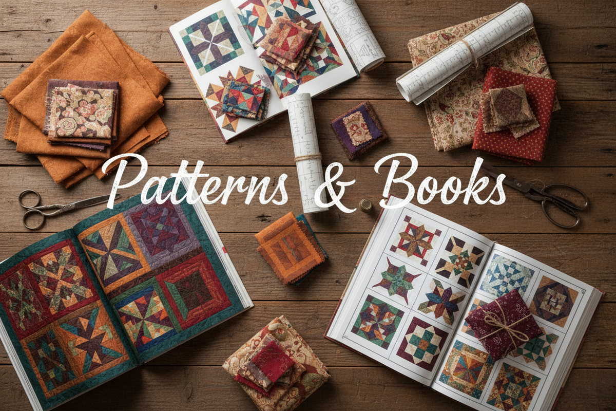 Quilting pattern books and instruction guides for sewists of all skill levels