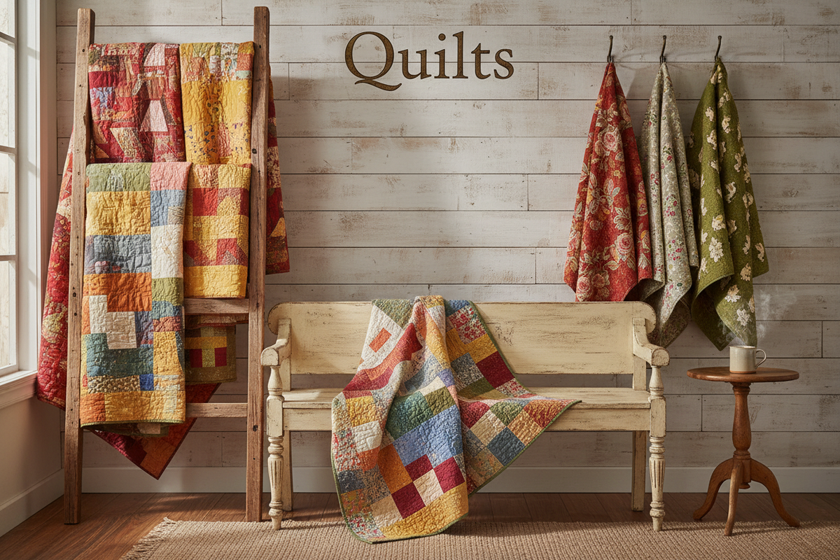 Handmade quilts from Green Acres Timber and Threads