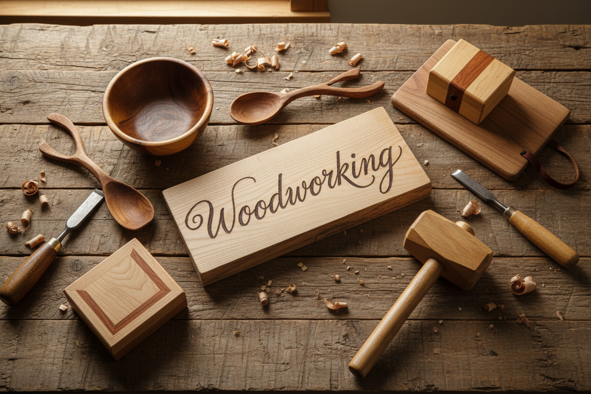Handcrafted woodworking pieces from Green Acres Timber and Threads