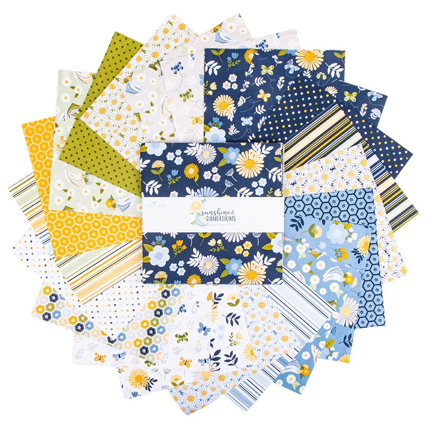 Collection of fabric swatches with various patterns on a white background