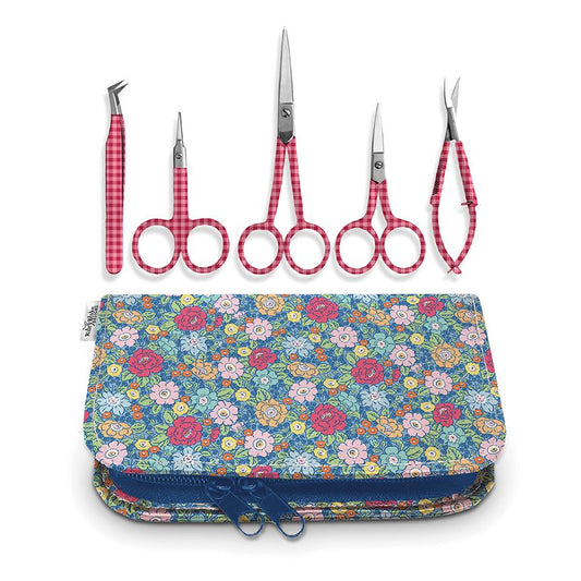 RBD & M.E. Embroidery Scissor Set with Matching Case