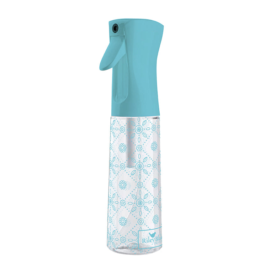 Spray bottle with floral pattern on a white background